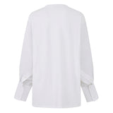 「Boyfriend Fit」Tencel Blend Long Sleeve Top