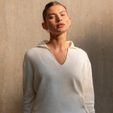 Silk And Cotton Polo Sweater