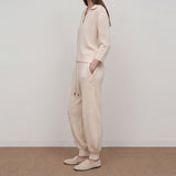 Nomi Openwork Polo Knit & Wool Knit Pants