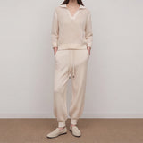 Nomi Openwork Polo Knit & Wool Knit Pants