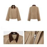 Varen Leather Collar Jacket & A-Line Skort