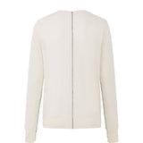 Crew-Neck Wool Top With Scarf