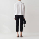 Zerin Cropped Linen  Shirt & Veya Slim Ankle Pants